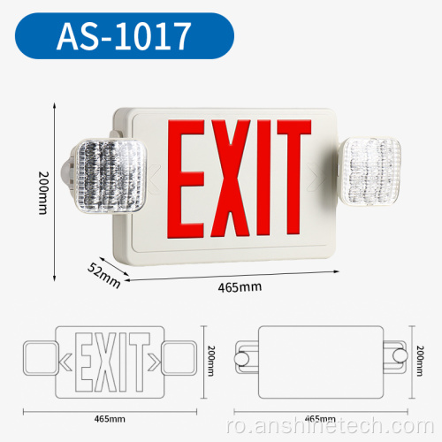 Cutie luminoasă LED ieșire de urgență 2*3+3W 150min